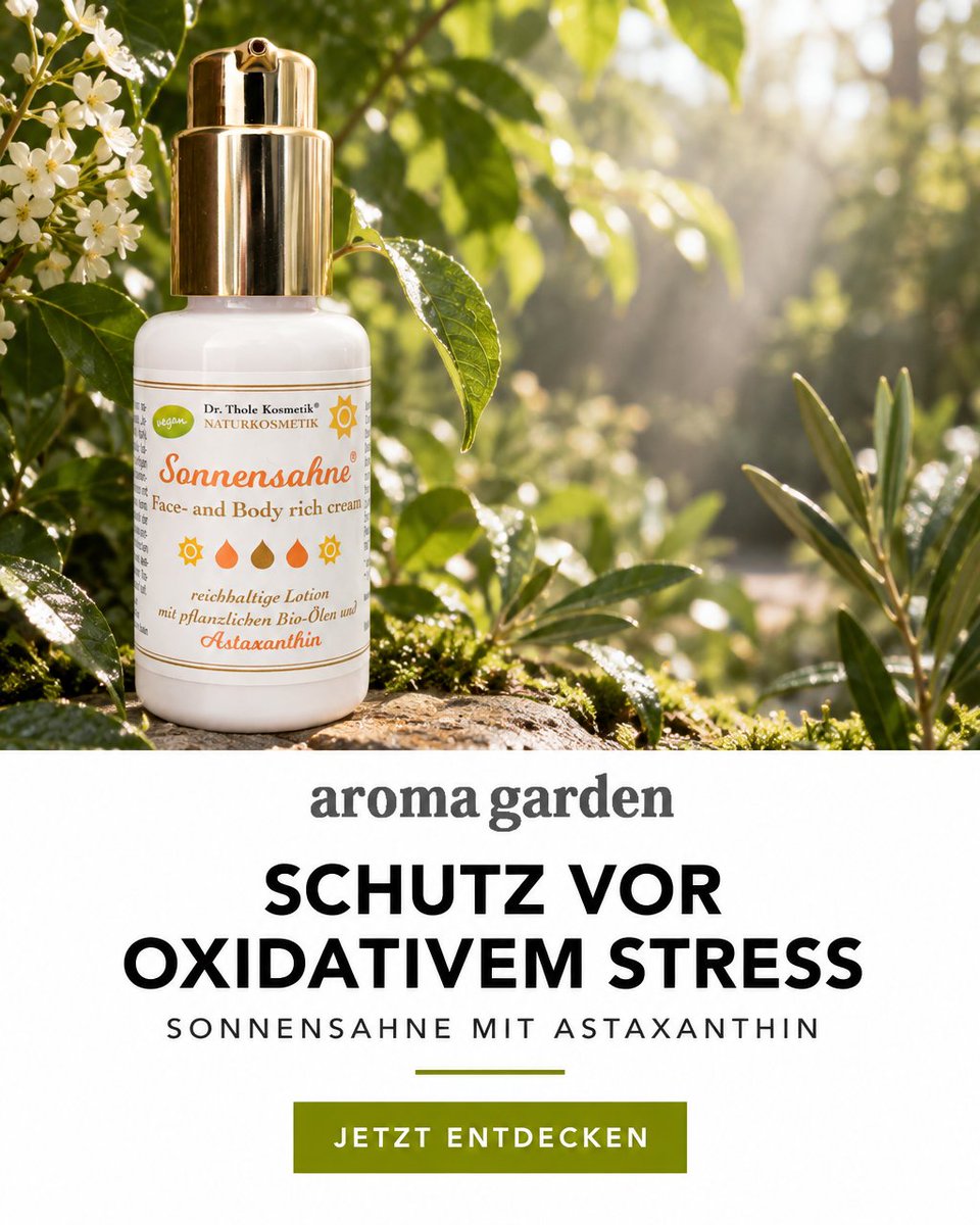 florentraimond's tweet photo. Entdecke unsere Sonnensahne mit Astaxanthin, die Deine Haut tiefenwirksam schützt. Diese reichhaltige Lotion mit wertvollen Bio-Ölen bietet Dir eine achtsame Pflege und Schutz vor oxidativem Stress. https://t.co/1fpeKv9ohT