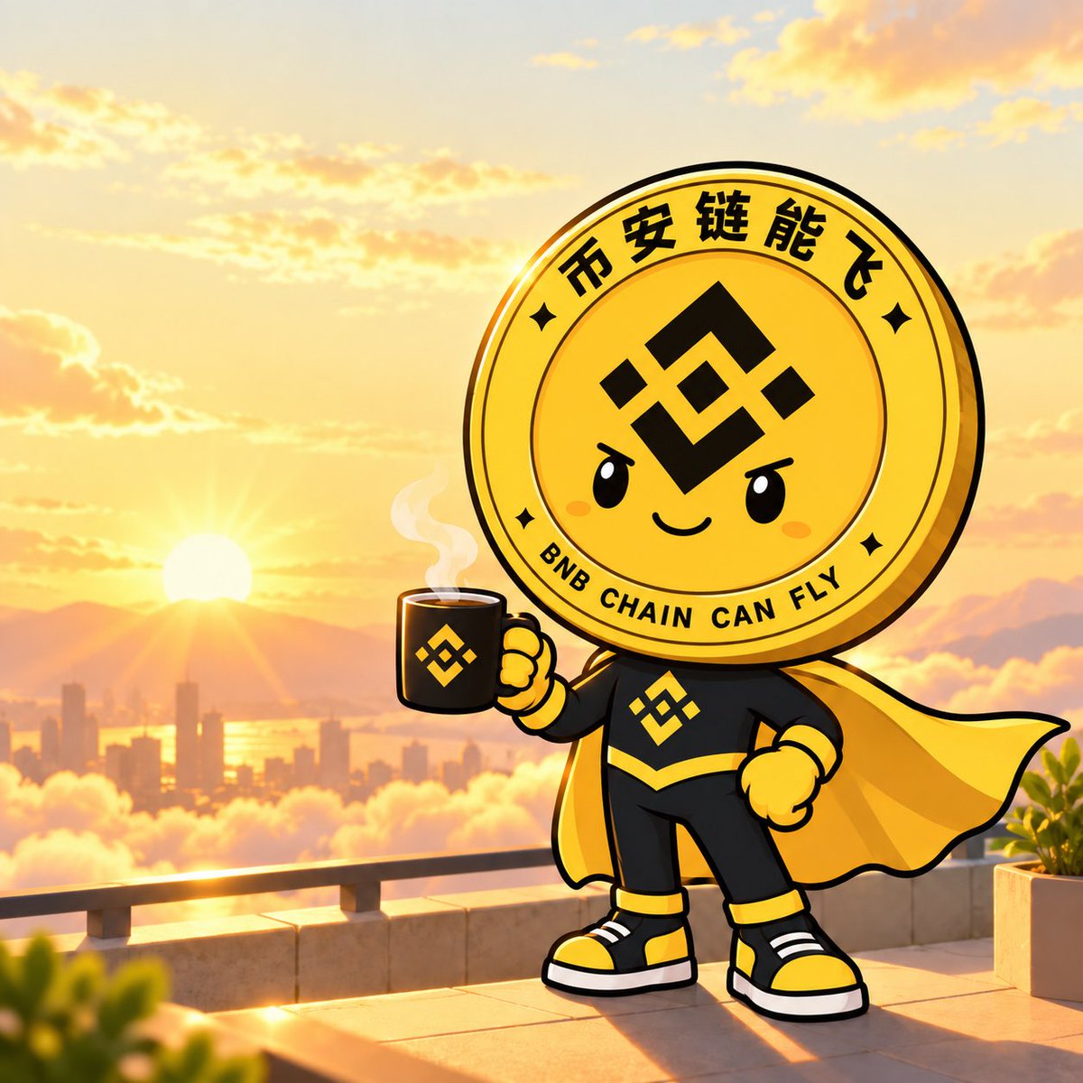 BnbChainCanFly's tweet photo. Good morning, BNB Chain. ☀️☕

Coffee is hot. Engines are ready.

From sunrise to night and from night to sunrise. BNB Chain can fly.

币安链能飞 🟡 https://t.co/lRE3fVvnHH