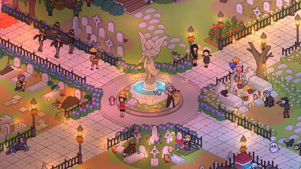_LostAndFoundCo's tweet photo. 🎃👻 Boo! Fall Update is live - Get spooky with 2 new stages and a 20% discount! ✨

Hunt down objectives in 2 new adventures: Love After Life and Fangtastic Feast. We’re also chomping down on the price with a 20% discount for the Steam Autumn Sale, from today until 8 October! 🍂

In this spooky season, Ducky and Mei’s clientele lead them to a haunted mansion and a graveyard. Will they make it back!? 👀🪦

Afraid to go in alone? We’re having a “Hang Out with the Developers” event in our Discord Server!
📅 Saturday, 3 October 2026
📌 English-speaking: 14:00 - 16:00 (UTC)
📌 Thai-speaking: 17:00 - 19:00 (GMT+7)
Let’s play the new stages together! Talk with fellow fans and the developers!
👉 https://t.co/K6aJ2vrHiC

#LostAndFoundCo #indiegame