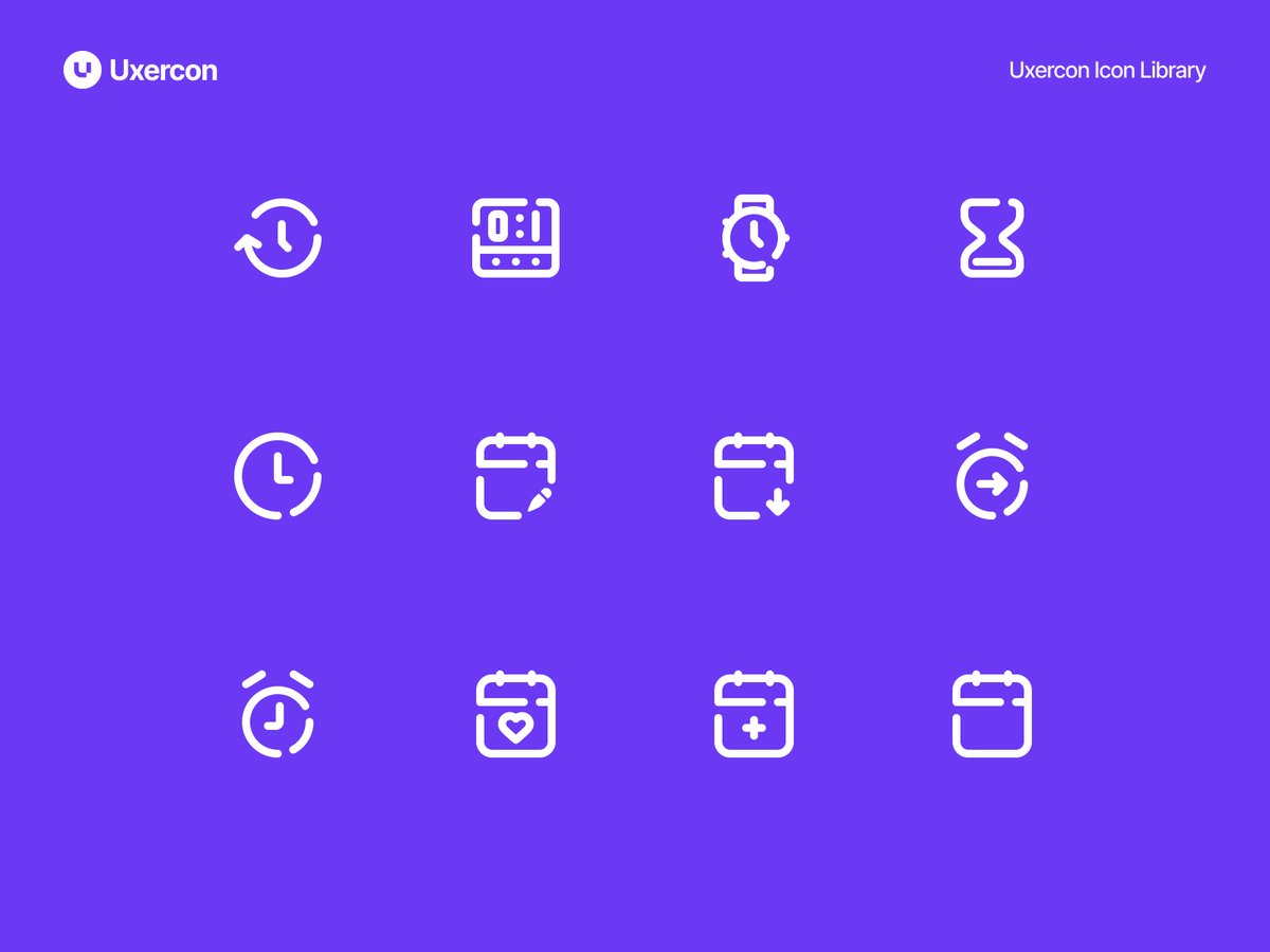 uxercon's tweet photo. Date &amp; Time - Uxercon Icon Library 📅 https://t.co/SjNnXGaaec