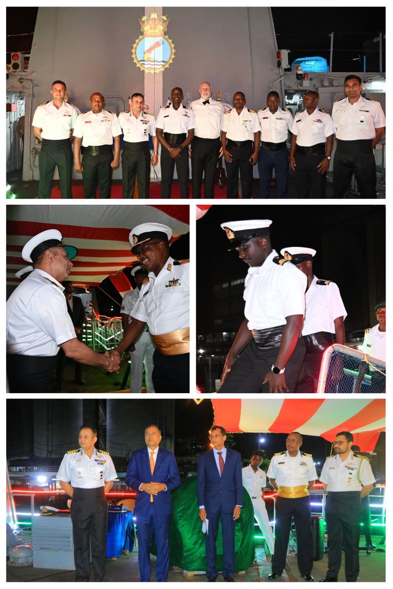 IndiainKenya's tweet photo. 🇮🇳🤝🇰🇪 Celebrating enduring maritime cooperation and friendship.

High Commissioner @AdarshSwaika1 and Capt Rohit Mishra, Commanding Officer of INS #Tarkash, co-hosted a deck reception onboard the Indian Navy’s frontline guided-missile frigate at Mombasa on 30 September 2026.

Attended by the Deputy Fleet Commander, Kenya Navy Fleet, representatives of the Kenya Navy, members of the diplomatic corps and the Indian diaspora, the reception underscored the strong bonds between the two nations and their shared commitment to regional peace, stability and maritime security.

INS Tarkash is a guided-missile frigate equipped with advanced weapons and sensors, including the BrahMos supersonic cruise missile system, contributing to the Indian Navy’s maritime security efforts in the Indian Ocean Region.

#IndiaKenya
@MEAIndia @SpokespersonMoD  @indiannavy  @IndiannavyMedia  @kdfinfo @IndianDiplomacy @ANI @DDNewslive @ahcimombasa