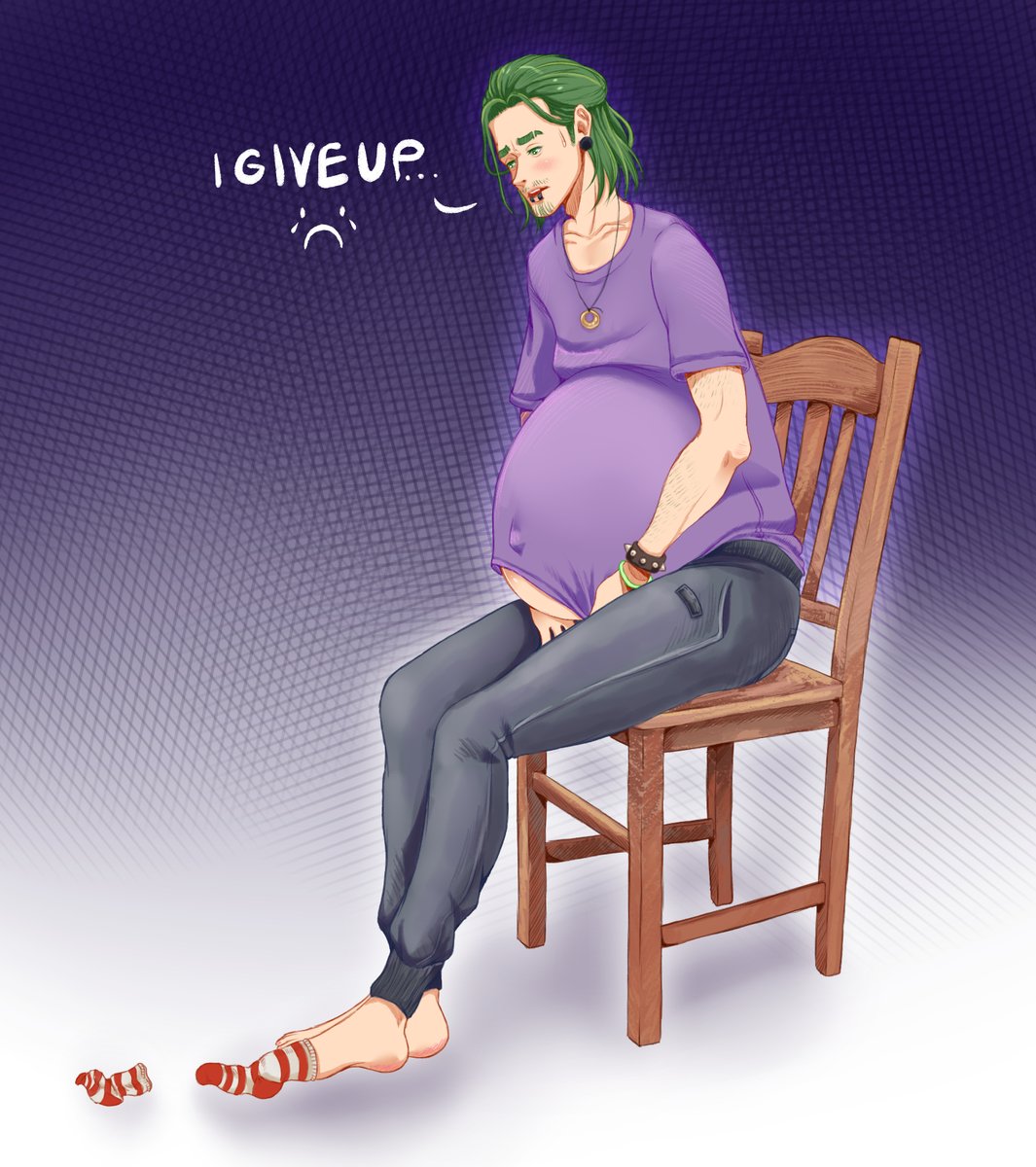 DDDDRAWER's tweet photo. Cw: Mpreg / #Mpreg
Alex became pregnant with twins, and suddenly putting on socks became a chore https://t.co/7zoCMVuzXP