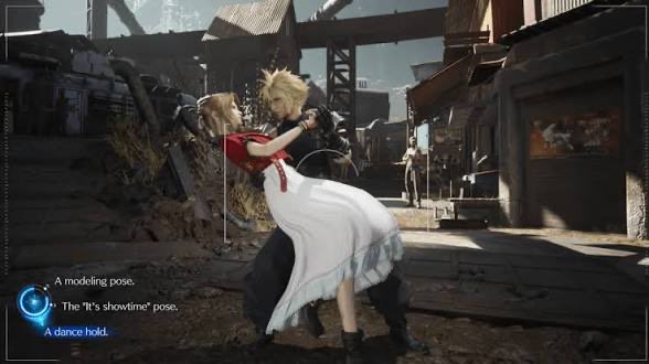 EvryDayJey's tweet photo. @_gww_ff @L0velive3 Cloud ends up still going with it and even reaches out his hand for aerith to hold it and walk along. He also says “we didn’t get any photos” when they were doing couples photos. Even if he was concerned  by the situation he was still going along for her. https://t.co/WvOYNKi9eL
