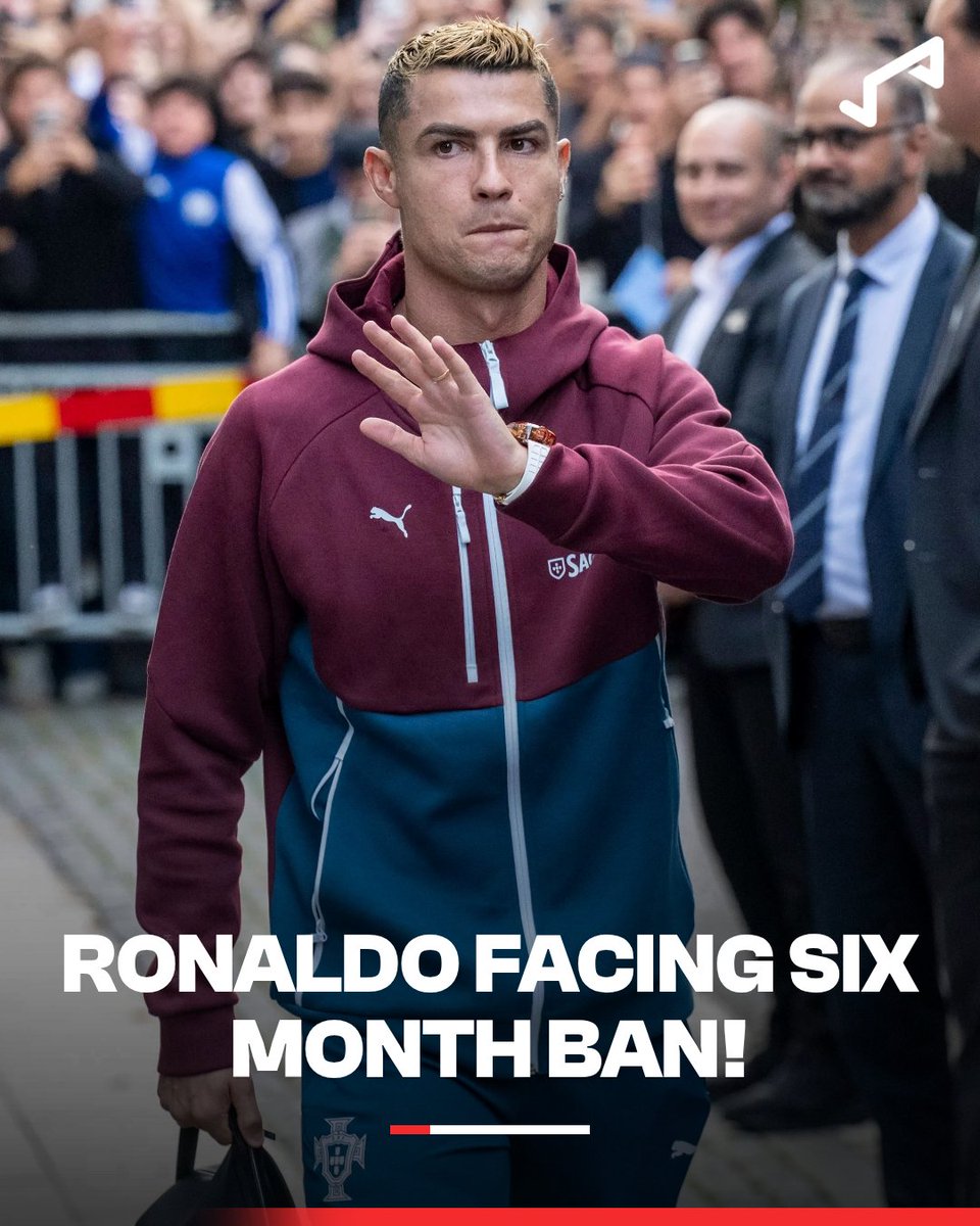 goal's tweet photo. 🚨 Cristiano Ronaldo risks six-month suspension after walking out on Portugal duty 🤯

Read more 🔗 https://t.co/qPUXNJbUP0 https://t.co/8xBKCXN3JK