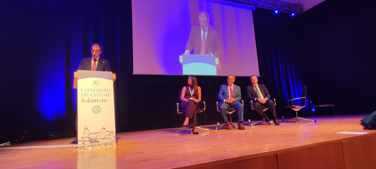 CONAIF's tweet photo. Arranca en Salamanca el #congresoconaif2026, el gran encuentro nacional sobre instalaciones y energía. Inaugura Alberto Díaz, de la Cámara de Comercio de Salamanca. Con Conaif, Aesfonca y CEOE Cepyme Salamanca. https://t.co/8S3UhCe6la