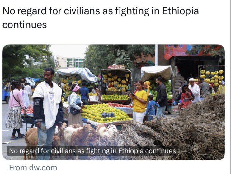 LivingSignPost's tweet photo. DW eyewitness accounts describe artillery killing civilians in Selenwuha and at an Alamata market, while UN officials separately reported ENDF strikes hitting schools. 

Both sides call their actions defensive, communications remain disrupted, and the 2022 Pretoria deal is effectively broken.

https://t.co/UcIAY1rGpe