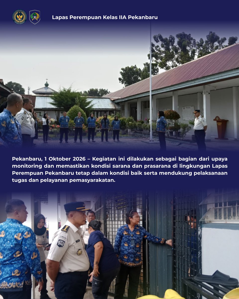 LppPku's tweet photo. Tim Kanwil Ditjenpas Riau melaksanakan inspeksi mendadak (sidak) ke Lapas Perempuan Pekanbaru https://t.co/Yqm4YzznYB