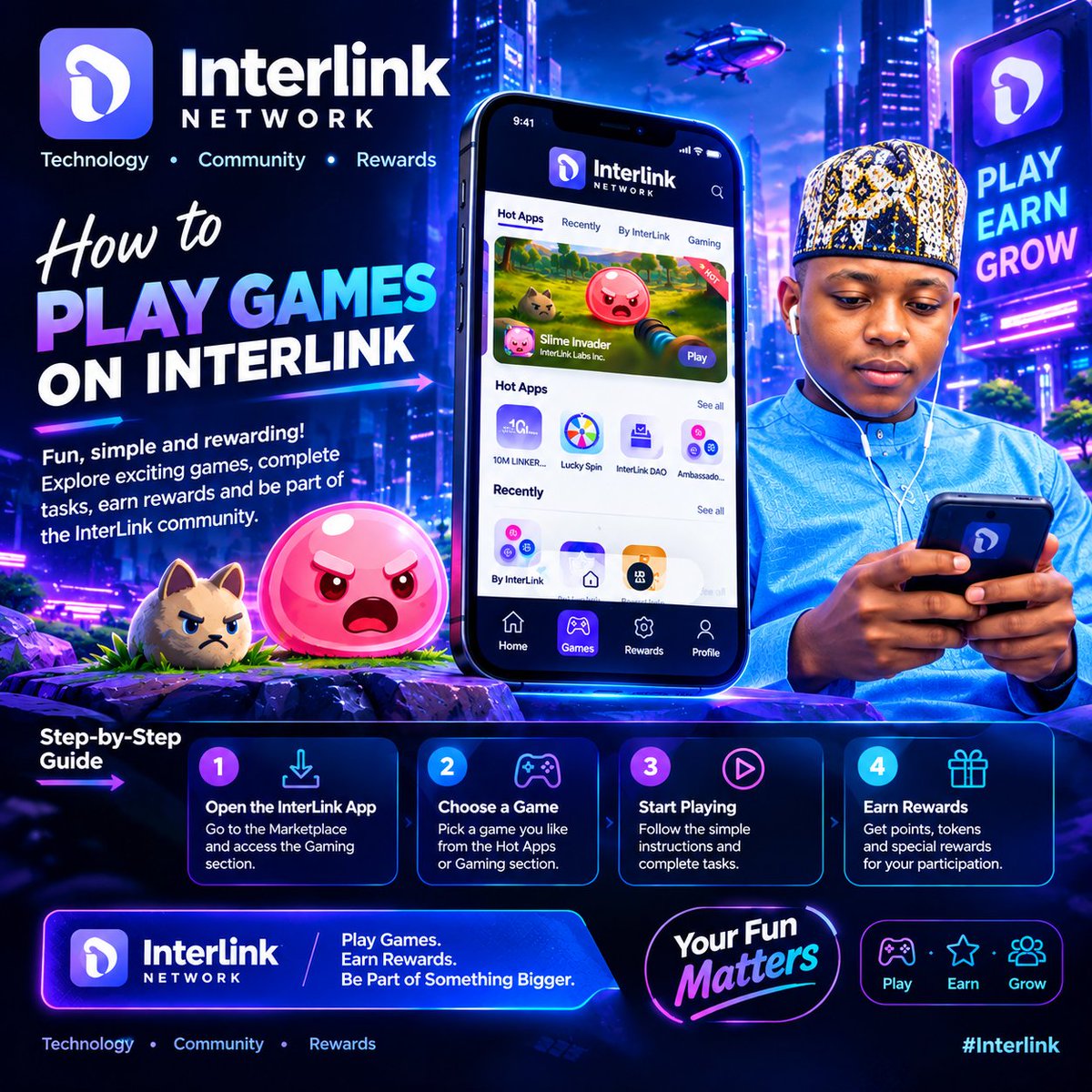 Shamwilu7a's tweet photo. 🎮🚀 Gaming meets Web3 on InterLink!

I’m exploring the InterLink Marketplace, discovering new games, and learning more about the ecosystem through hands-on experience.

Play • Learn • Connect • Grow 💜

#interlink #ITL #ITLG #ITLX https://t.co/B9ho2NSTh6