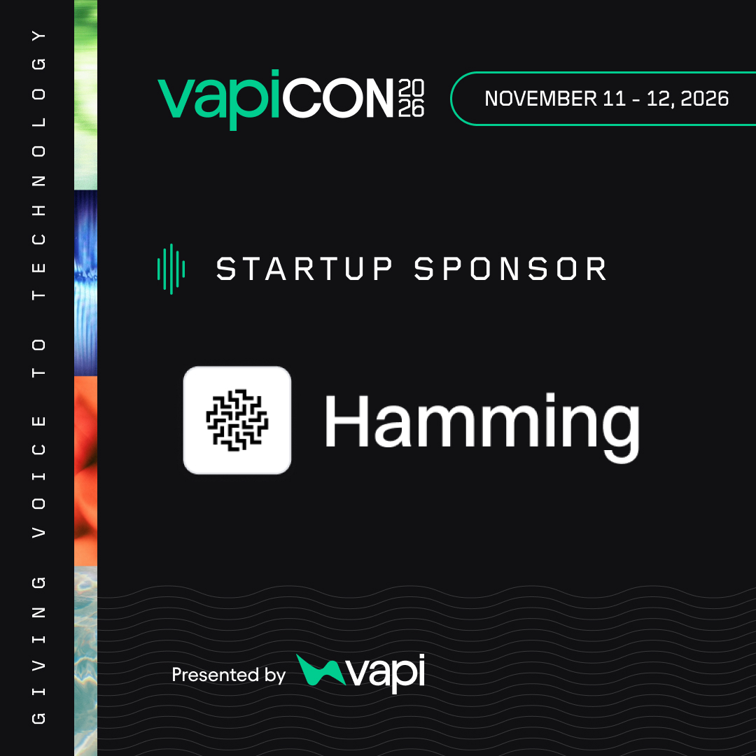 Vapi_AI's tweet photo. We’re excited to welcome Hamming AI as a Startup Sponsor of VapiCon 2026!

Hamming AI is the trust and reliability platform for teams deploying voice and chat agents. Before launch, Hamming runs realistic and adversarial conversations to find where agents break. In production, it monitors how agents perform with real users. When a failure is found, teams can turn it into a regression test and rerun it after every prompt, model, or workflow change.

Hamming simulates accents, languages, background noise, interruptions, edge cases, and social-engineering attacks. It evaluates conversation quality, latency, tool calls, handoffs, and compliance—creating a continuous reliability loop that helps teams find new weaknesses and verify that fixes still work.

Join us November 11–12 at Fort Mason in San Francisco as the voice AI community connects, builds, and launches what’s next. 

Learn more and purchase your VapiCon 2026 ticket at https://t.co/EVo7VowExy