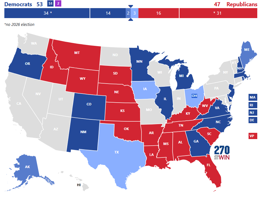 PasjonataM's tweet photo. O co się toczy walka w USA w Midterms?

Przede wszystkim o Senat. Senat mianuje sędziów, w tym Sądu Najwyższego, a 2 Republikanów jest bardzo starych.

Trump nie potrzebuje Izby, ale Senatu bardzo. Musi go obronić. Ale czy ma na to szanse, postaram się opisać w nitce, zapraszam. https://t.co/KfKuxipLIq