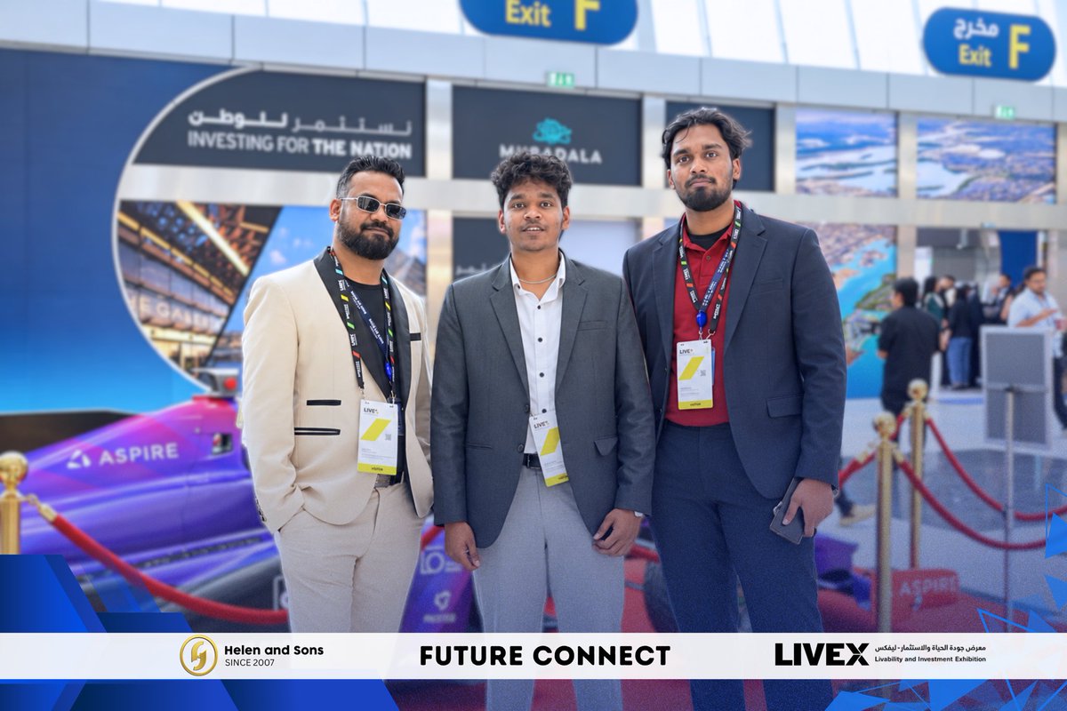 HelenandSons's tweet photo. LIVEX by 2026 ✨ Connecting ideas, investment and opportunities shaping what’s next in the UAE. 🇦🇪

#LIVEX2026 #BusinessNetworking #Investment #UAEbusiness #HelenAndSons https://t.co/6C9wzmIFHX