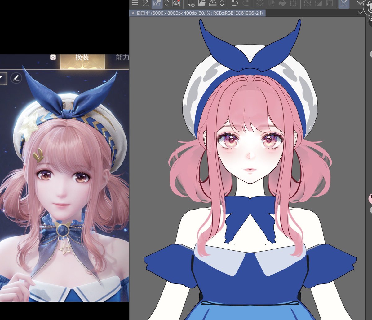 yuchenz34382399's tweet photo. #インフィニティニキ #无限暖暖 #InfinityNikki 
预告一个暖暖的免费模型。
希望12.06可以做完发布。
（放假了先画一些自己想画的😁🫰🏻❤️） https://t.co/f8YHAPRUrH