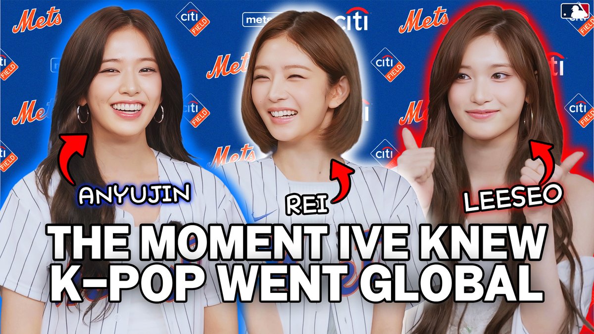 MLBKOR's tweet photo. IVE’s ANYUJIN, REI, &amp; LEESEO ON THE MOMENT K-POP WENT TRULY GLOBAL @IVEstarship

Check out the full video 👉 https://t.co/nEU2kL3QXJ

#IVE #아이브 #KPOP #MLBKOREA #MLB https://t.co/bG3irTY0YC