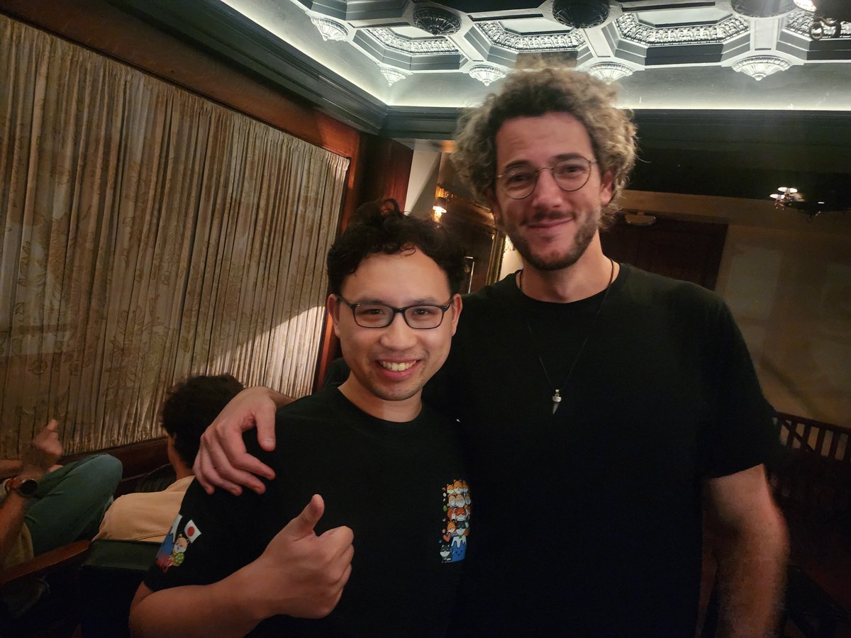 ryanleecode's tweet photo. With the legend @kitlangton at @EffectTS_ meetup 😀 https://t.co/6obeyR9x56