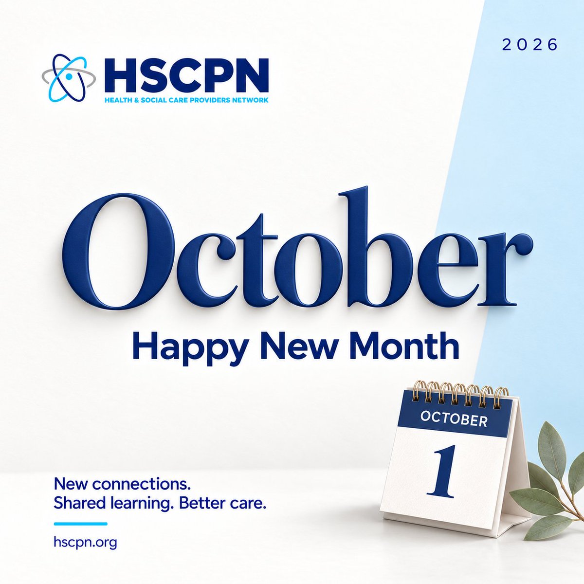 hscpn_social's tweet photo. Hello October! 💙
A fresh month to connect, learn and grow together.
Wishing our HSCPN community a positive and productive month ahead! 🌿
New connections. Shared learning. Better care.
#HappyNewMonth #HelloOctober #HSCPN #BetterCare #CareCommunity https://t.co/1LVEbwjVmm