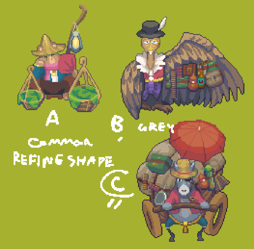 Siamassagi's tweet photo. Today,  Manao saw donkey wearing a straw hat, pulling a cart in a rather peculiar manner. They looked so suspicious! 🧐

- Admin Manao

#Siamassagi ⁠#GameDev #pixelart #IndieDev #indiegame https://t.co/utiuQCNmM5