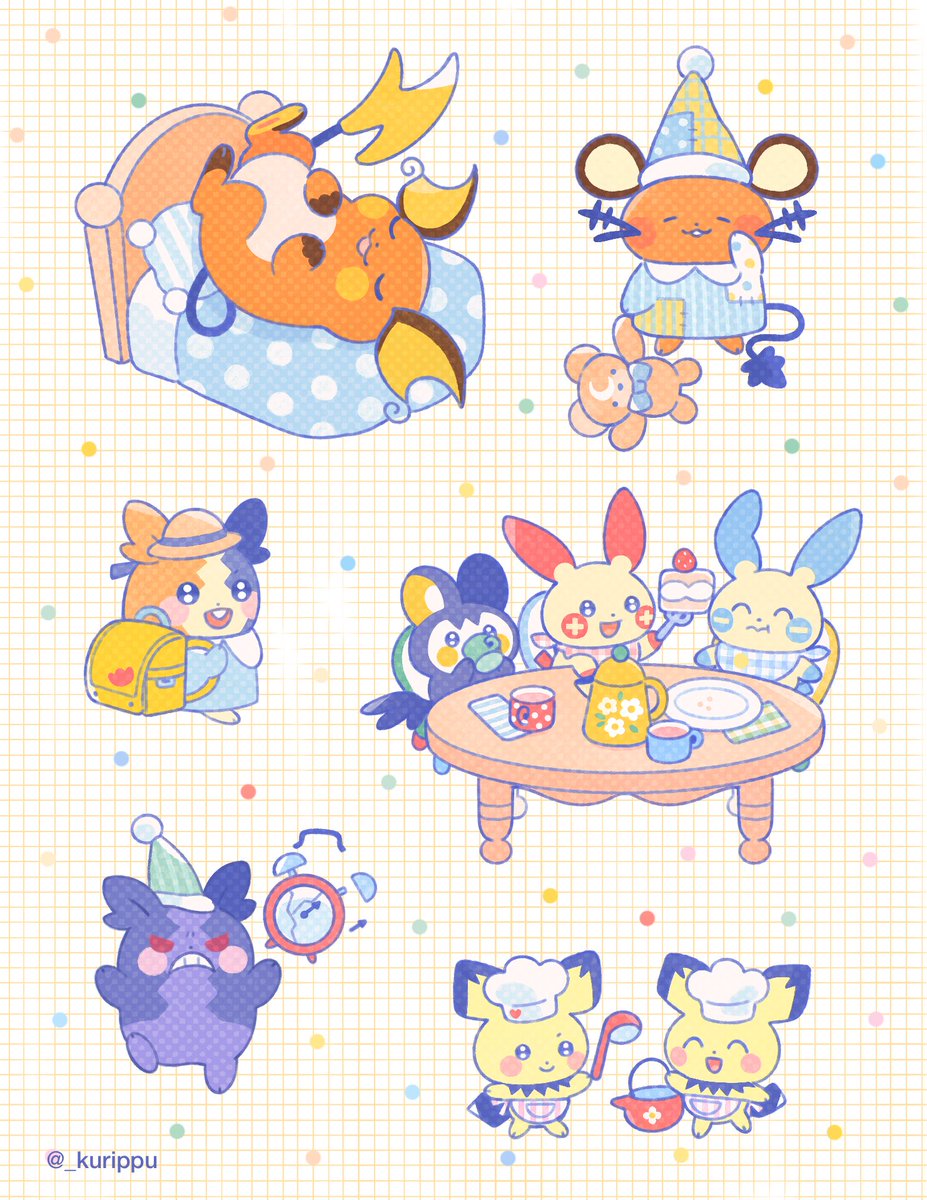 _kurippu's tweet photo. Poke rodents 💛⚡️🧡 https://t.co/VqOSElAtJo