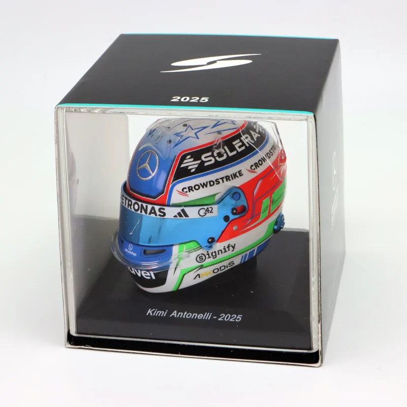 F1メルセデス 2025年チームカード キミ・アントネリ ミニヘルメット