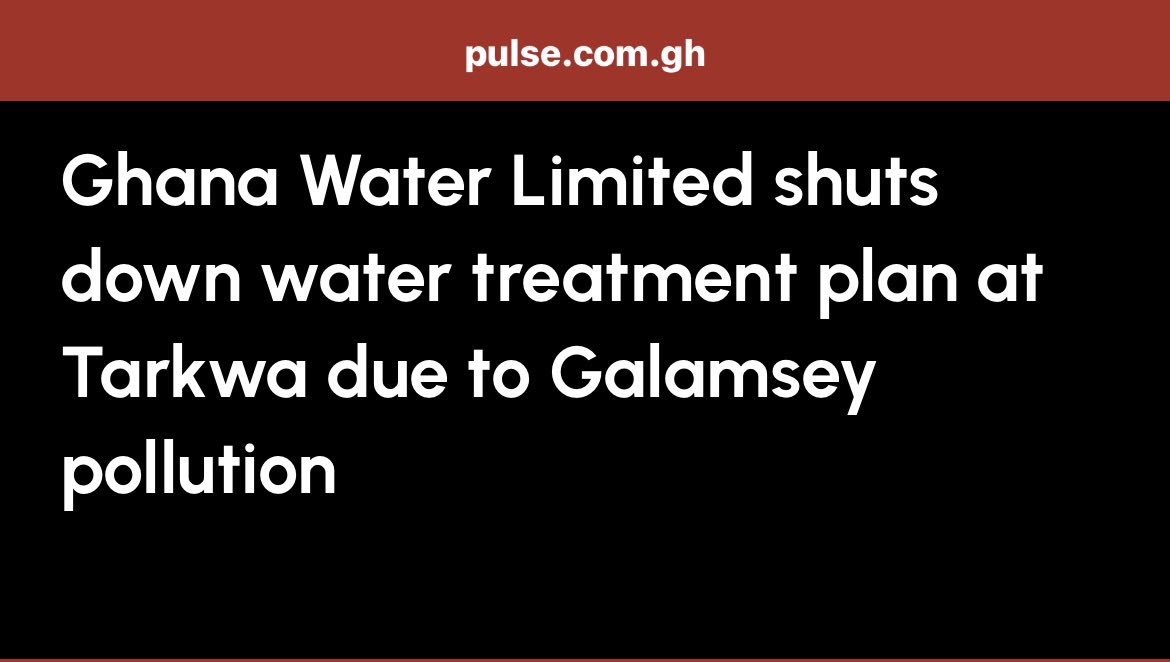 GusTavo071024's tweet photo. Water treatment plants are shutting down, dams are closing and our rivers are polluted…Women and innocent children are facing the consequences while politicians and the Galamsey kingpins are enriching themselves… We have lost the fight 

#StopGalamseyNow 
#FixGhanaWaterCompany https://t.co/4H1UAvmvSA