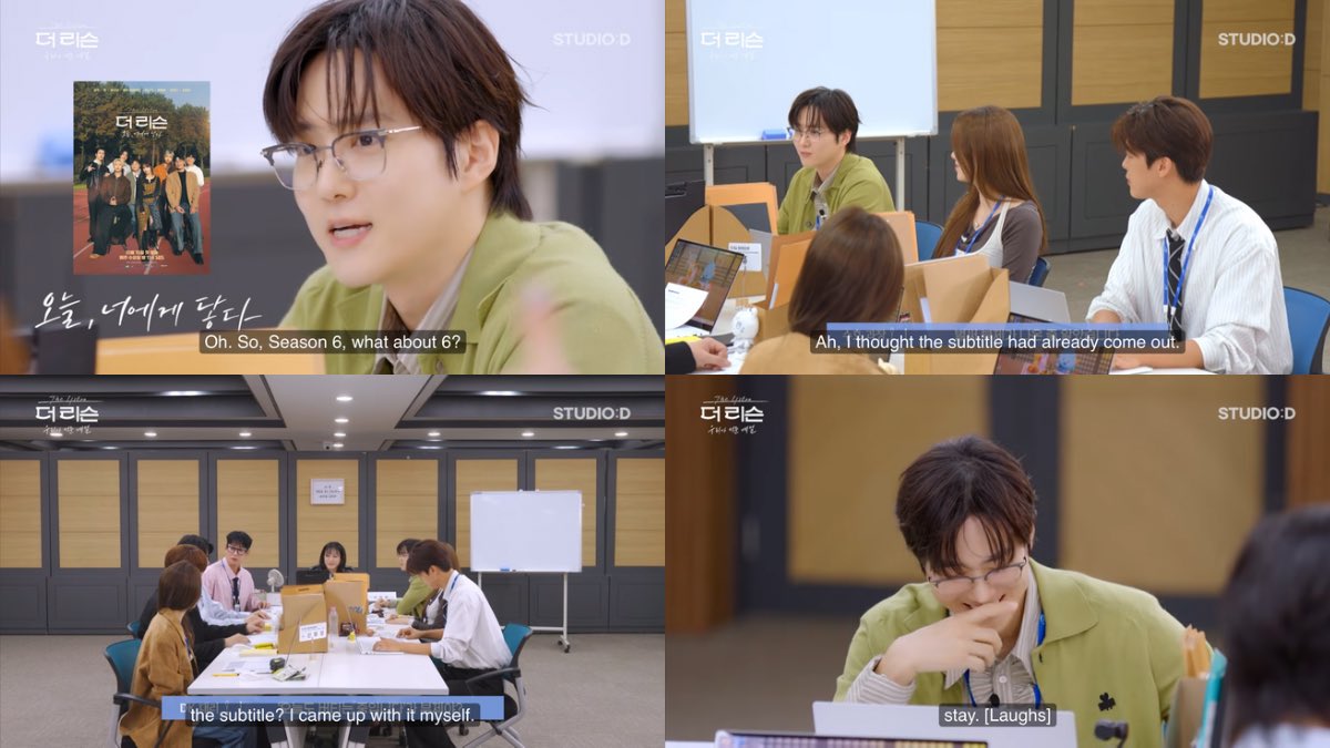 EXOGlobal's tweet photo. [VIDEO] 261001 [EP.0] ‘The Listen Ent.’ Weekly Meeting Begins! - #SUHO 
🔗 https://t.co/UcnTqSUXBt

<The Listen: The Season We Stayed> Ep. 0

#EXO #엑소 @weareoneEXO https://t.co/uNeh8MHDbd