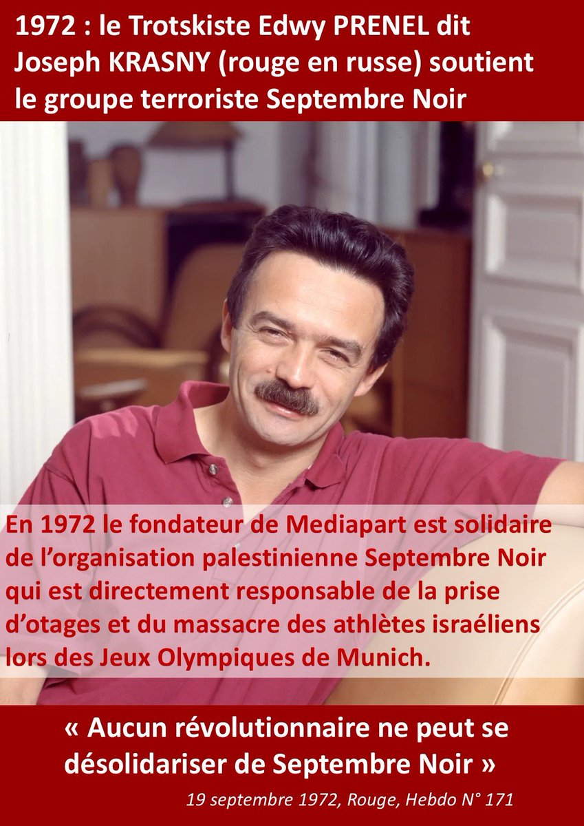 CartillierDenis's tweet photo. @edwyplenel L'édition du 19 septembre 1972, n° 171 dans l'hebdo Rouge... https://t.co/mOLt6B3q2C