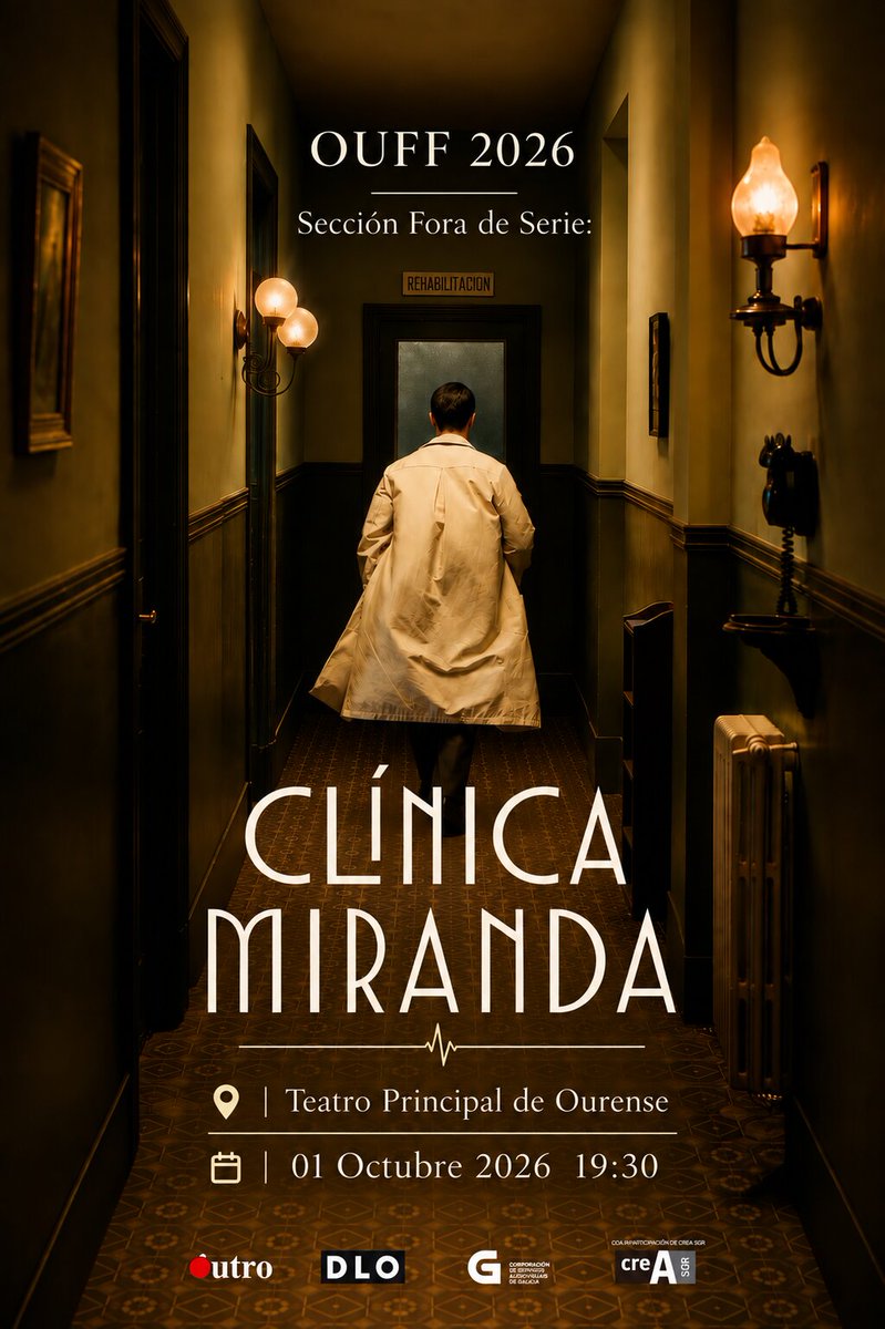 LaRegion's tweet photo. Ven a ver el estreno de la serie Clínica Miranda al Teatro Principal #OUFF31 🎬
⏰ 19:30
🗓️ 01 de octubre
💸 GRATIS
Entradas disponibles sin coste hasta completar el aforo, inscríbete desde aquí 👇
https://t.co/Z33rDe5fAS https://t.co/HD1K8irtsW