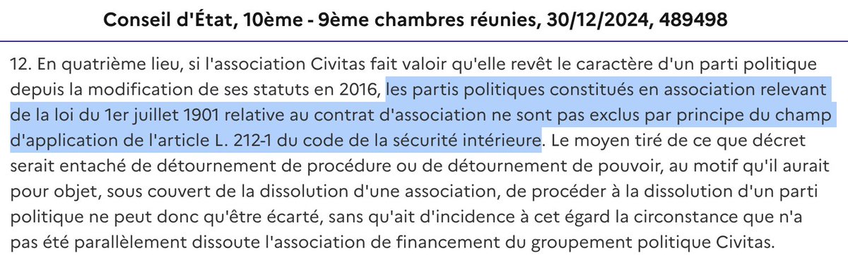 N_Hervieu's tweet photo. Le plus inquiétant ? C'est juridiquement possible.

Aujourd'hui, notre droit permet au pouvoir en place de dissoudre *avec effet immédiat* un parti politique d'opposition.

Et le temps qu'un juge intervienne, les élus &amp; militants de ce parti risquent même des sanctions pénales. https://t.co/NECFq8TTPZ