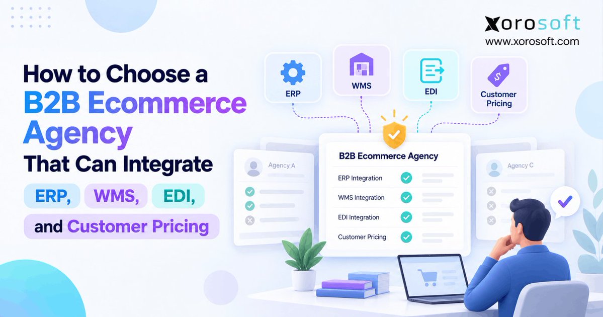 Xorosoft's tweet photo. B2B ecommerce projects don’t fail at the storefront they fail in the handoffs.
ERP, WMS, EDI, pricing, and fulfillment must work as one system. ⚙️
What to check before hiring an agency: https://t.co/pArN1aNk4R
#B2BEcommerce #ERP #WMS https://t.co/jngjaZNrRo