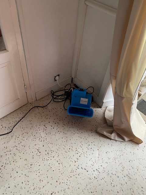 plombier_bou's tweet photo. Après d’importantes infiltrations provenant de la façade, nous avons installé plusieurs appareils d’assèchement sur deux niveaux de la cage d’escalier.

Ils resteront en place environ un mois pour permettre un séchage complet des zones touchées.

Une infiltration ? Contactez-moi https://t.co/abK8pq0qUf