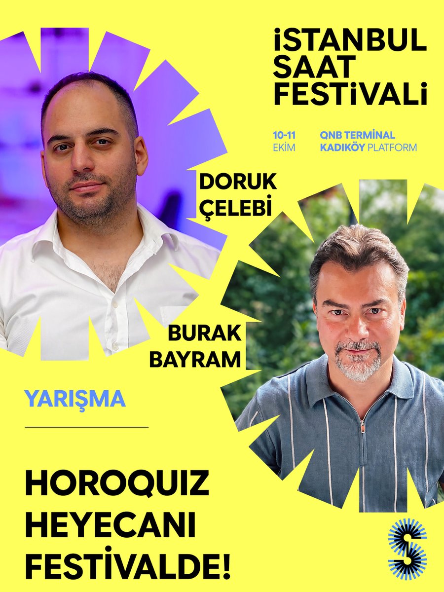 IstWatchFest's tweet photo. Saat bilgini yarıştırmak ister misin?

Horobox’un sevilen yarışması Horoquiz, Pazar günü saat 14:00'te Istanbul Watch Festival’de!

Burak Bayram ve Doruk Çelebi ile Pop Horoquiz!

Katıl, Yarış, Kazan.
Katılım anlık, sahneye çıkman yeterli.

İstanbul Watch Festival 10-11 Ekim'de QNB Terminal Kadıköy Platform’da.

@Horobox #WorldWatchDay #WorldWatchDay2026

———
Want to test your watch knowledge with a quiz?

Horobox’s popular quiz, Horoquiz, is coming to Istanbul Watch Festival!

Pop Horoquiz with Burak Bayram and Doruk Çelebi!

Join. Compete. Win.

No registration needed — just step onto the stage.

Istanbul Watch Festival
October 10–11
QNB Terminal Kadıköy Platform

@Horobox #WorldWatchDay #worldwatchday2026