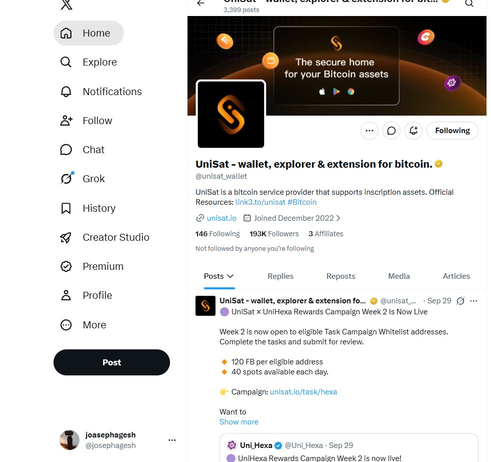 josephagesh's tweet photo. @unisat_wallet Already followed, retweeted, and liked. 

Bitcoin Address : bc1pz2qythv2ktd48cqg96alg9pjujvjxjxnpsprq3uhs2y9t99v5qpst39kce https://t.co/yVUihYy4XM