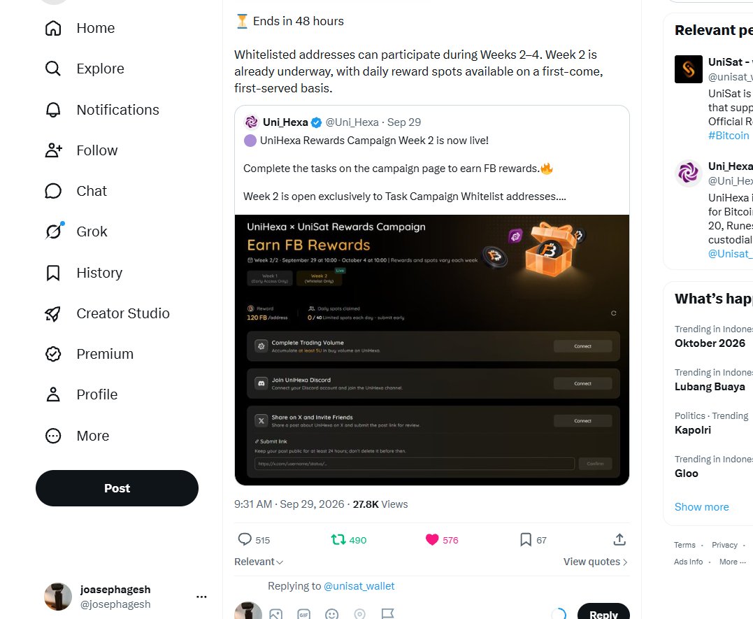 josephagesh's tweet photo. @unisat_wallet Already followed, retweeted, and liked. 

Bitcoin Address : bc1pz2qythv2ktd48cqg96alg9pjujvjxjxnpsprq3uhs2y9t99v5qpst39kce https://t.co/yVUihYy4XM