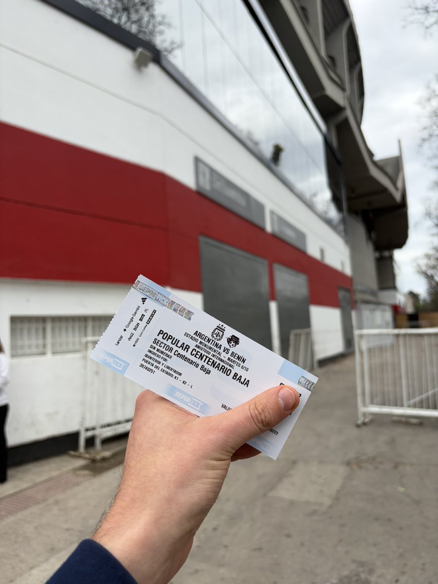MateoBen53's tweet photo. VENDO 2 ENTRADAS:  POPULAR CENTENARIO BAJA #ARGENTINA #BENIN DESPEDIDA #MESSI https://t.co/vPs0JkDvws