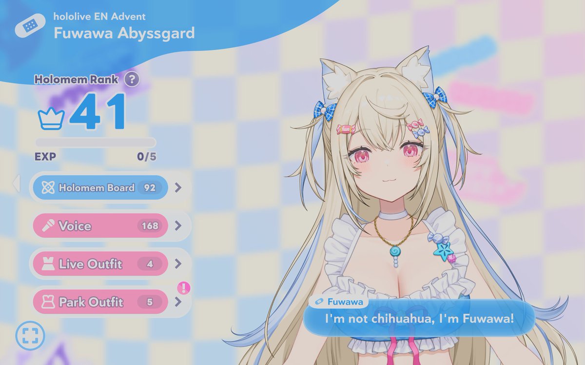 Yakushae's tweet photo. I finally did it, Holomem Rank 41 Fuwawa. #holodori #ホロドリ https://t.co/FeS5daRYDQ