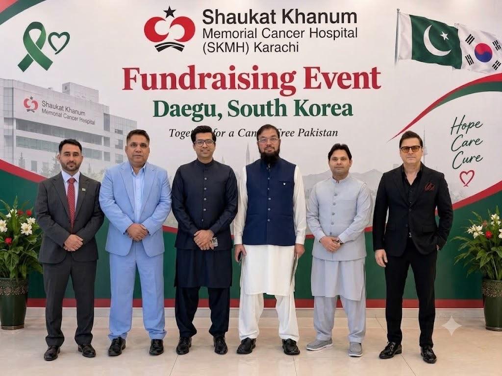 SKMCH's tweet photo. Glimpses from the networking event in DAEGU, SOUTH KOREA, in support of #ShaukatKhanumKarachi 

Guest star: Ahsan Khan

Donate now and help us take Shaukat Khanum Hospital, Karachi, to the finish line 👉 https://t.co/CXwxpzYdqI 

#SKMCHDaeguEvent #SKMCH #SouthKorea https://t.co/BIURpMNGoQ