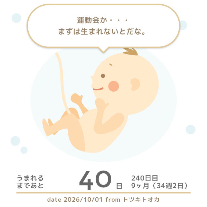 happyfgdw's tweet photo. 夫に「見て見て〜！おもろいこと言うよね！」って言うと���お腹の中で毎晩1人運動会してるやんな！」って言われて笑っちゃった🤭
た・し・か・に！笑
#妊娠34週 #お腹の中で1人運動会 https://t.co/W8Qvi6mDWE