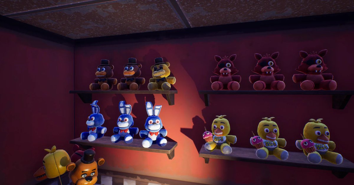 JonnyBlox's tweet photo. GOLDEN FREDDY PLUSH at the Freddy Fazbear's Pizzeria POI in Five Nights at Freddy's X Fortnite!

(Via: PokeasyFN)
#fnaf #fivenightsatfreddys https://t.co/WXNUHQLRlG