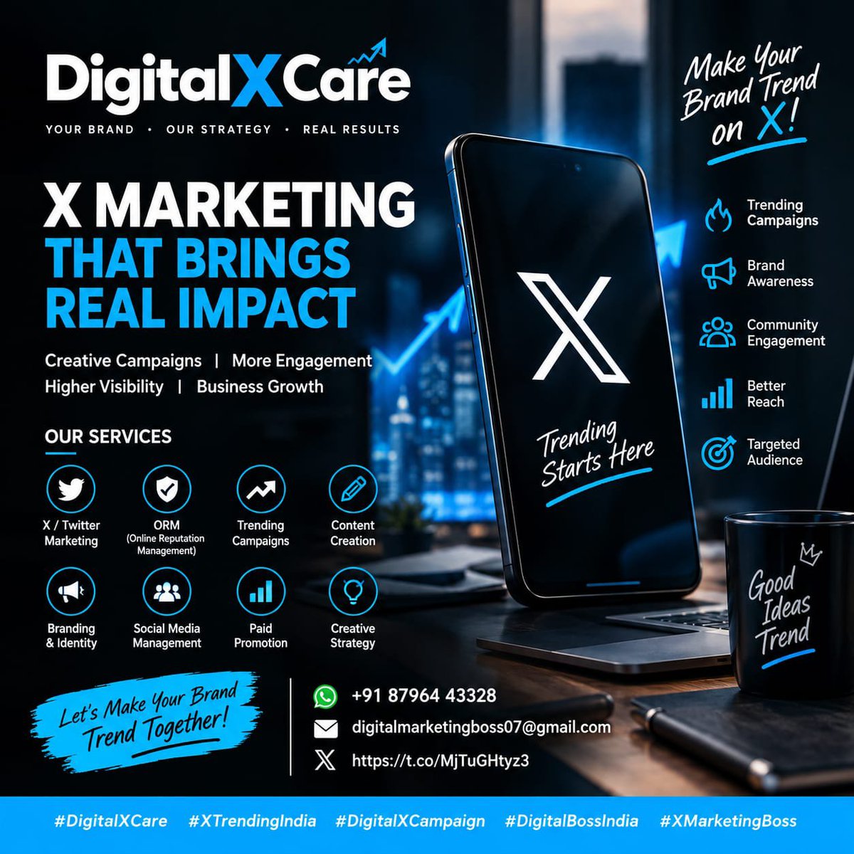 Ruchi1746859's tweet photo. A strong digital campaign combines creativity, consistency, and purposeful communication.
The right X strategy can help brands present their message clearly across conversations.
#DigitalXCare #XTrendingIndia #DigitalXCampaign #DigitalBossIndia #XMarketingBoss https://t.co/1hGbaeYGdr