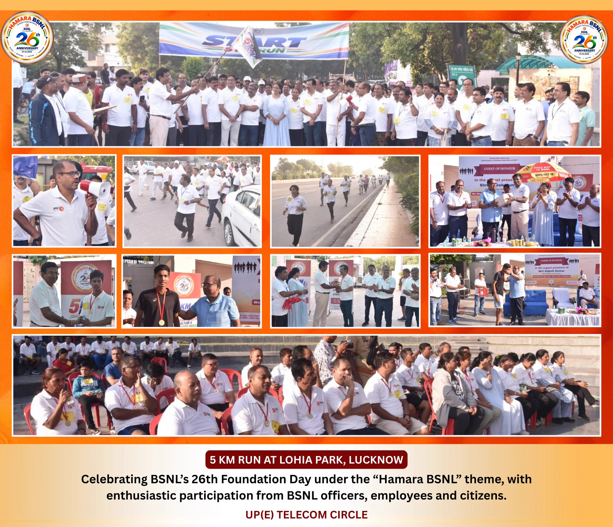 BSNLUPE on X: "Glimpses of the 5 KM Run BSNL 26th Foundation Day ...