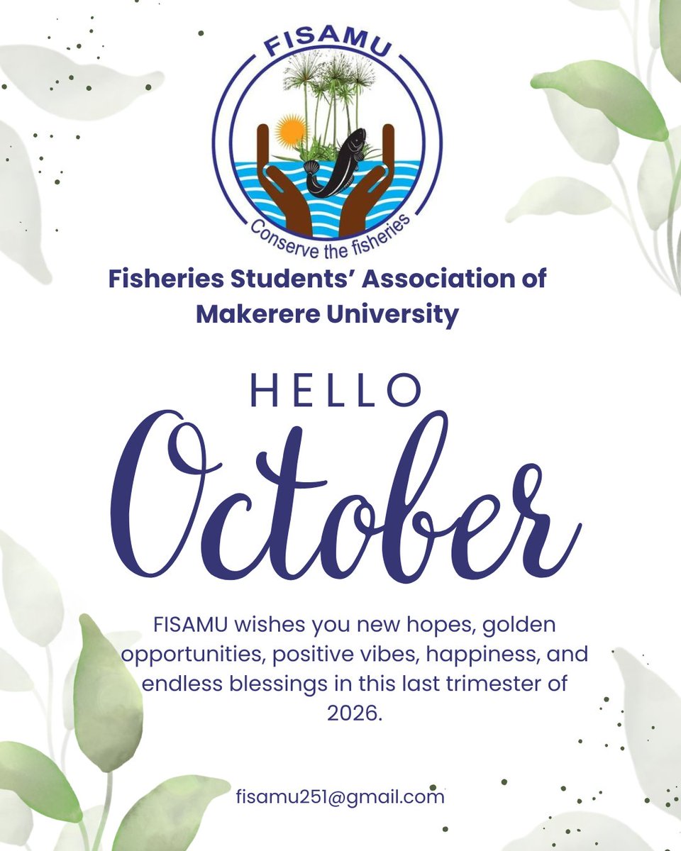 Fisamu21's tweet photo. Happy New October from FISAMU!
We wish everybody better comings in this last period of the year.
#FISAMU #ConservetheFisheries #HappyNewMonth https://t.co/qo4v2p0CrP
