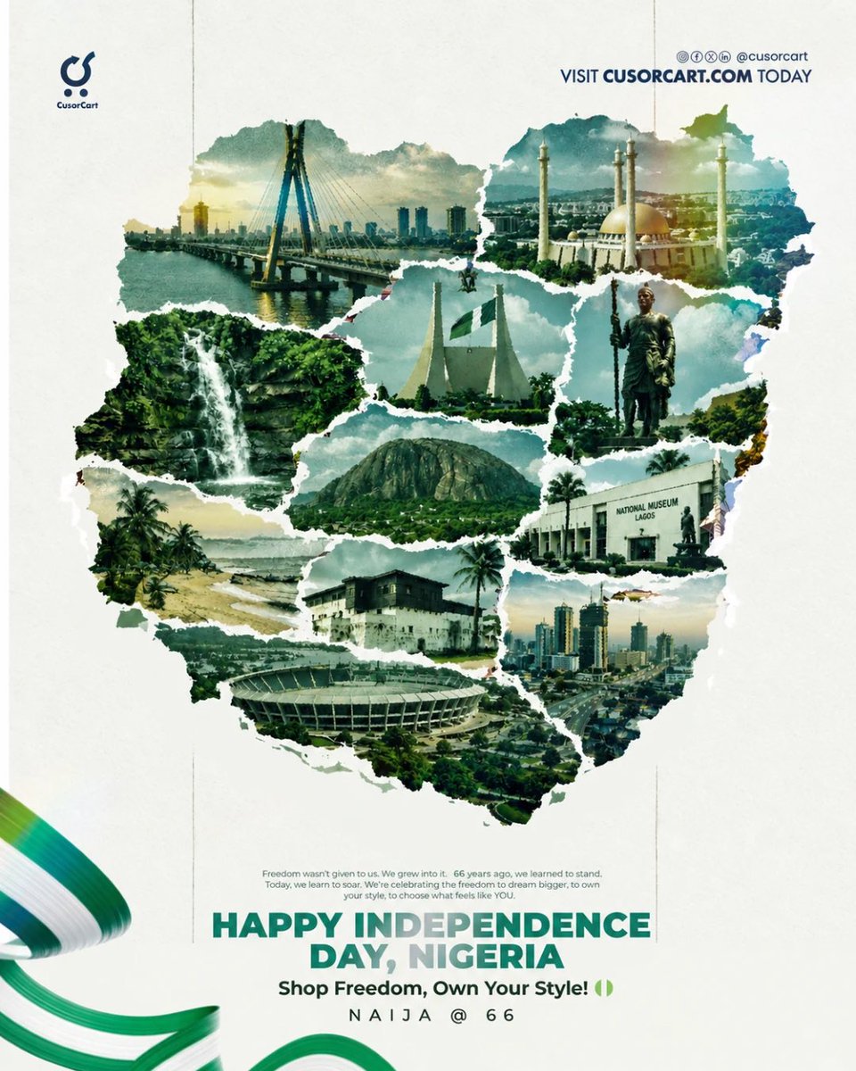 cusorcart's tweet photo. Happy Independence Day, Nigeria. https://t.co/ioQQVlxPW1