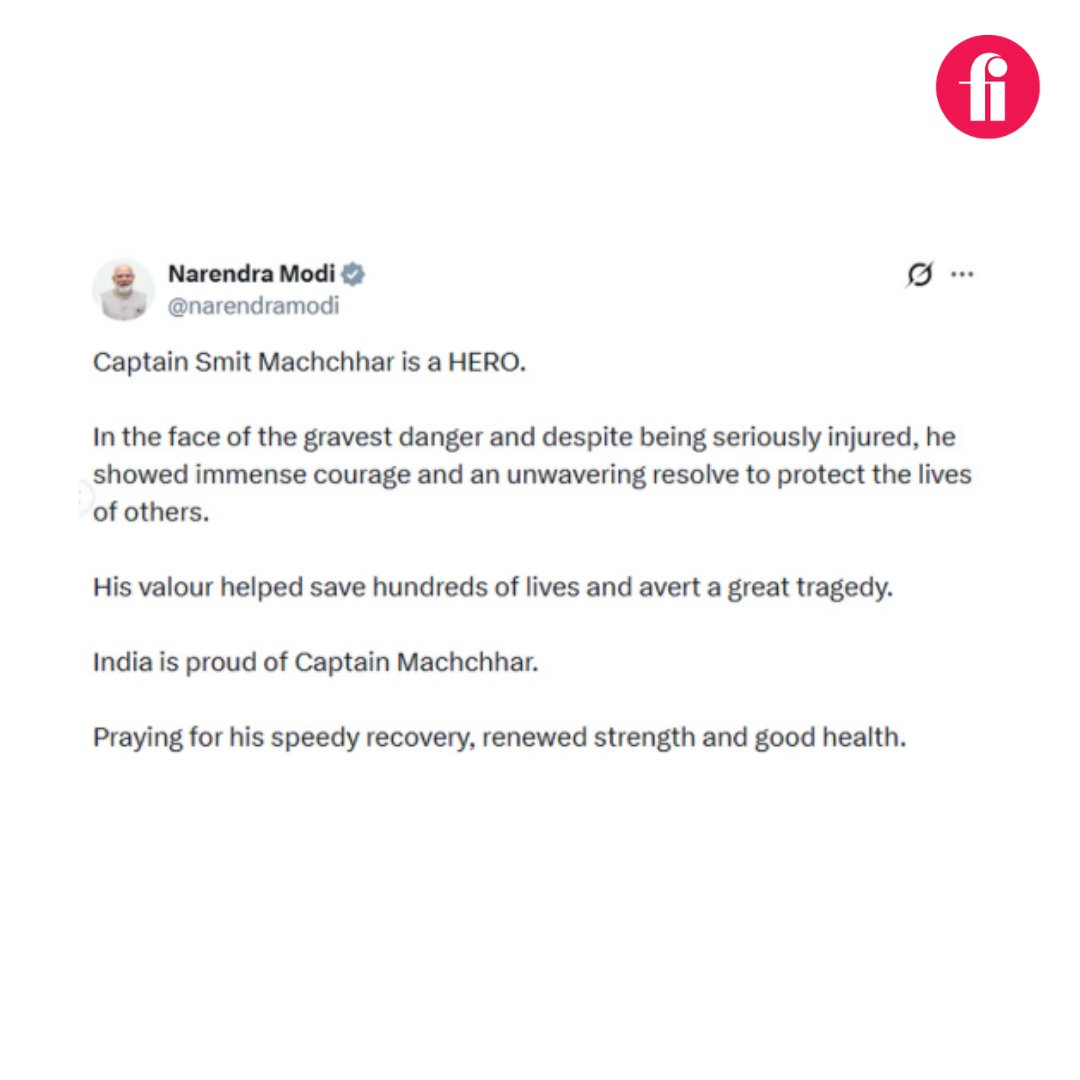 thefirstindia's tweet photo. Prime Minister Narendra Modi has hailed Captain Smit Machchhar, who was the pilot who was stabbed during an altercation that sparked a major airline scare in West Asia.

#SmitMachchhar #Flydubai #AviationNews #NarendraModi #PilotRecovery https://t.co/zCuJKinFX5