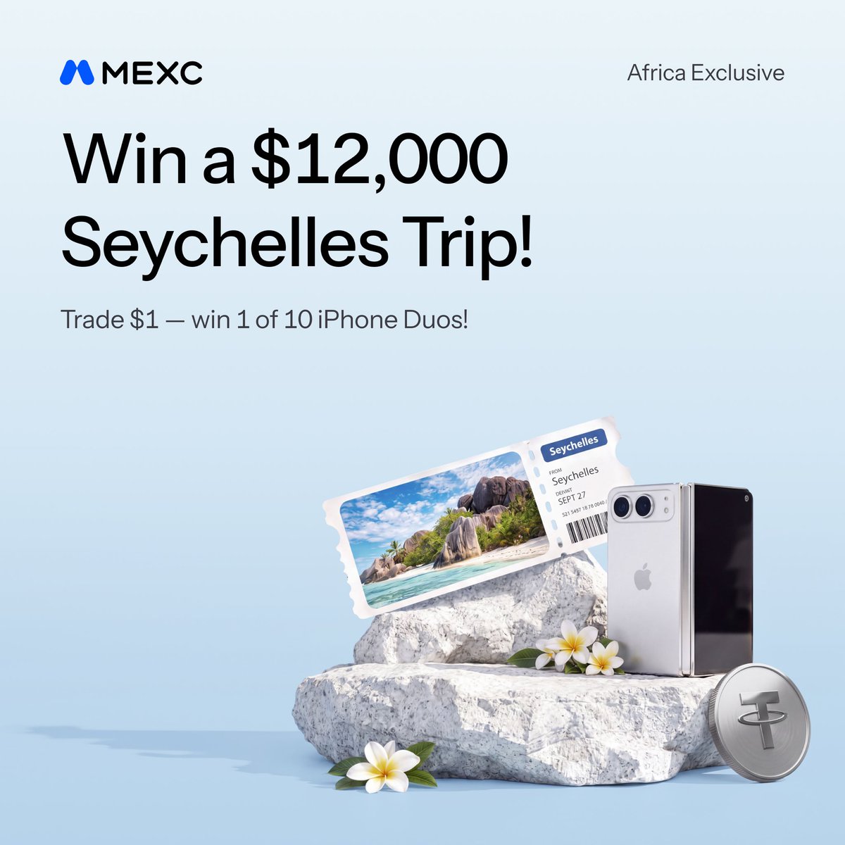 MEXC_AfricaBU's tweet photo. INDEPENDENCE DAY EXCLUSIVE CAMPAIGN 

Retweet to win 66 USDT cash — 3 winners!

Retweet this tweet for a chance to be 1 of 3 lucky users to win 66 USDT cash each!

Make sure you follow @MEXC_AfricaBU and @Adebusoye22 

More prizes — claim here:
https://t.co/3DeCN8oqZB

🎁 Luxury Seychelles Trip for 2
🎁 10 iPhone Duos
🎁 $200K+ Position Airdrops & USDT Cash!