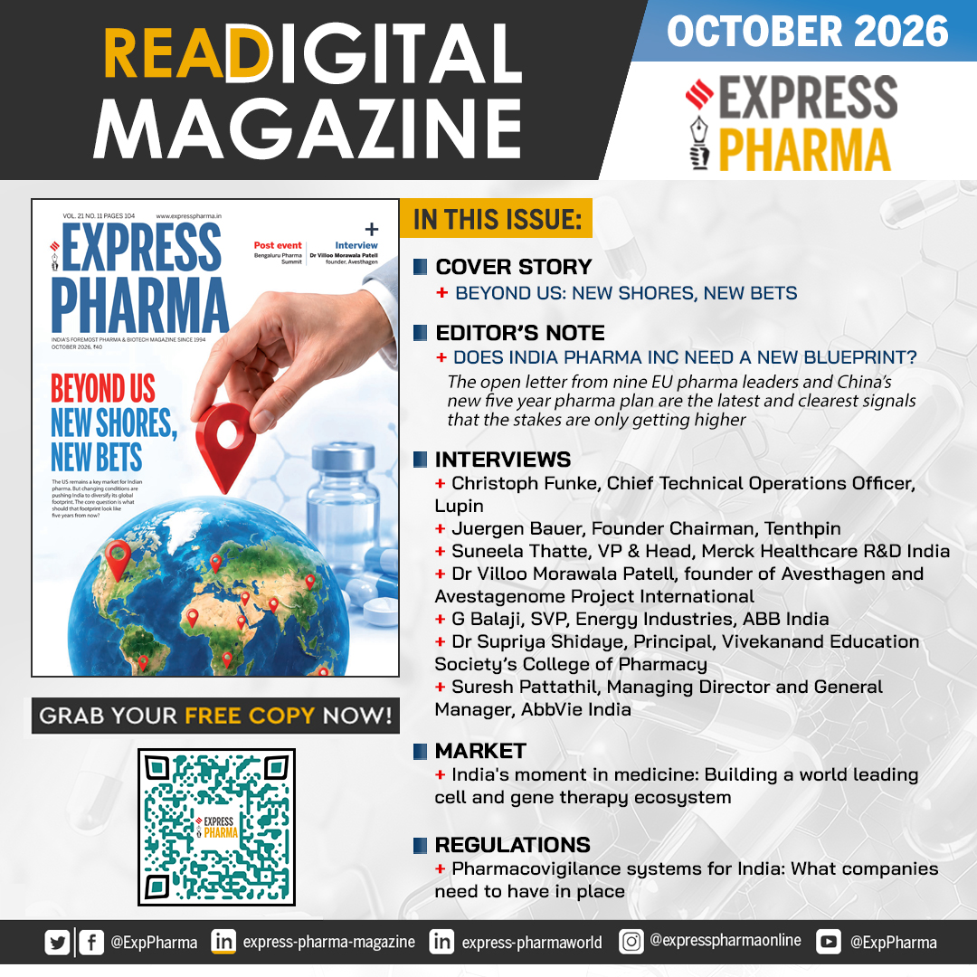 ExpPharma's tweet photo. #DigitalIssue of #ExpressPharma October 2026 ~ Beyond US: New Shores, New Bets is out and available online at https://t.co/6JSV4ACNSP

Grab your FREE copy of #DigitalMagazine now! 

@Viveka_Roy @LNair23 @rbhatkal @ashishrampure @Kalsomekals https://t.co/BwAnXuQ6ld