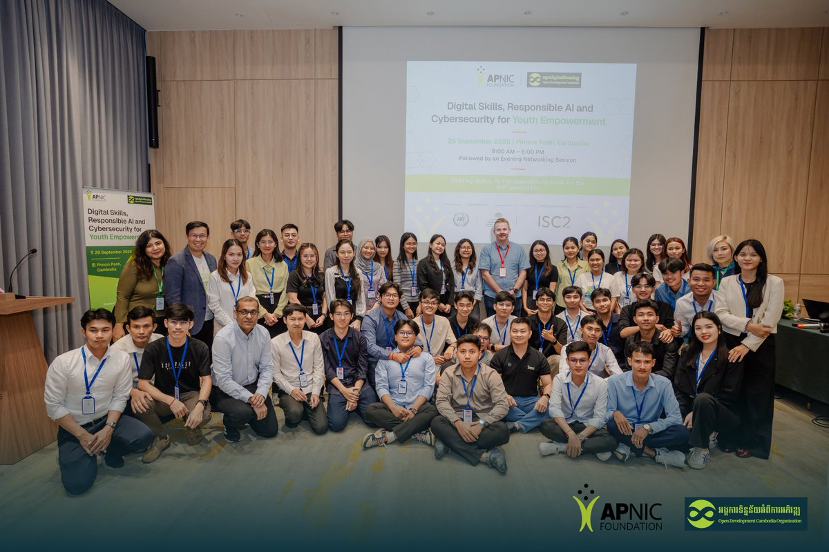 opendevcam's tweet photo. #ODC and #APNICFoundation co-hosted a workshop on #DigitalSkills, #ResponsibleAI &amp; #Cybersecurity for 50 young people in Cambodia🌐🤖 

Participants learned, shared, and developed AI-powered ideas to address real-world challenges💡

#YouthEmpowerment https://t.co/85uRZIYRTx