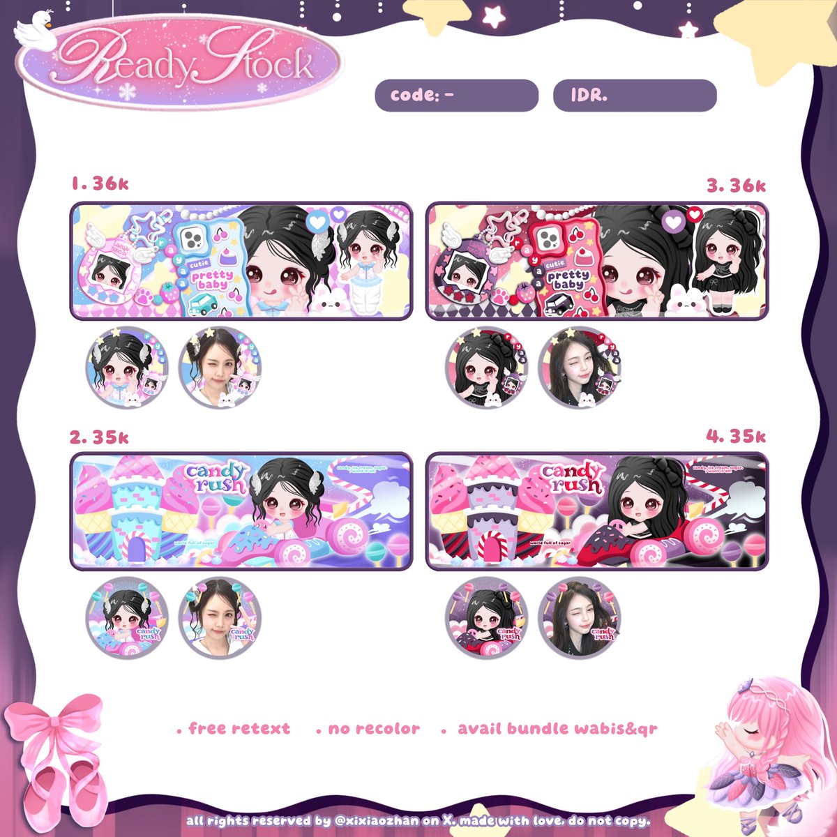xixiaozhan's tweet photo. ㅤ 
    ꒰ ໋₊ help RT, thank you୭ᵎᵎ૮꒰ ˶ᵔ ᵕ ᵔ˶꒱ა🎀ᩙ
 
   hemlo! ︵🎀 🍰 aku ada 4️⃣ ready stock .  🌸 🧸muse carmen dan ian 👸🎀  price in pic bisa bundle wabis/qr ׅ⋆ ׅ🍭👛  take by dm sebut nomor saja ya ⊹☘️❕⋆°

꒰₊ ⸝⸝ #zonauang https://t.co/zwVaYvPNXj