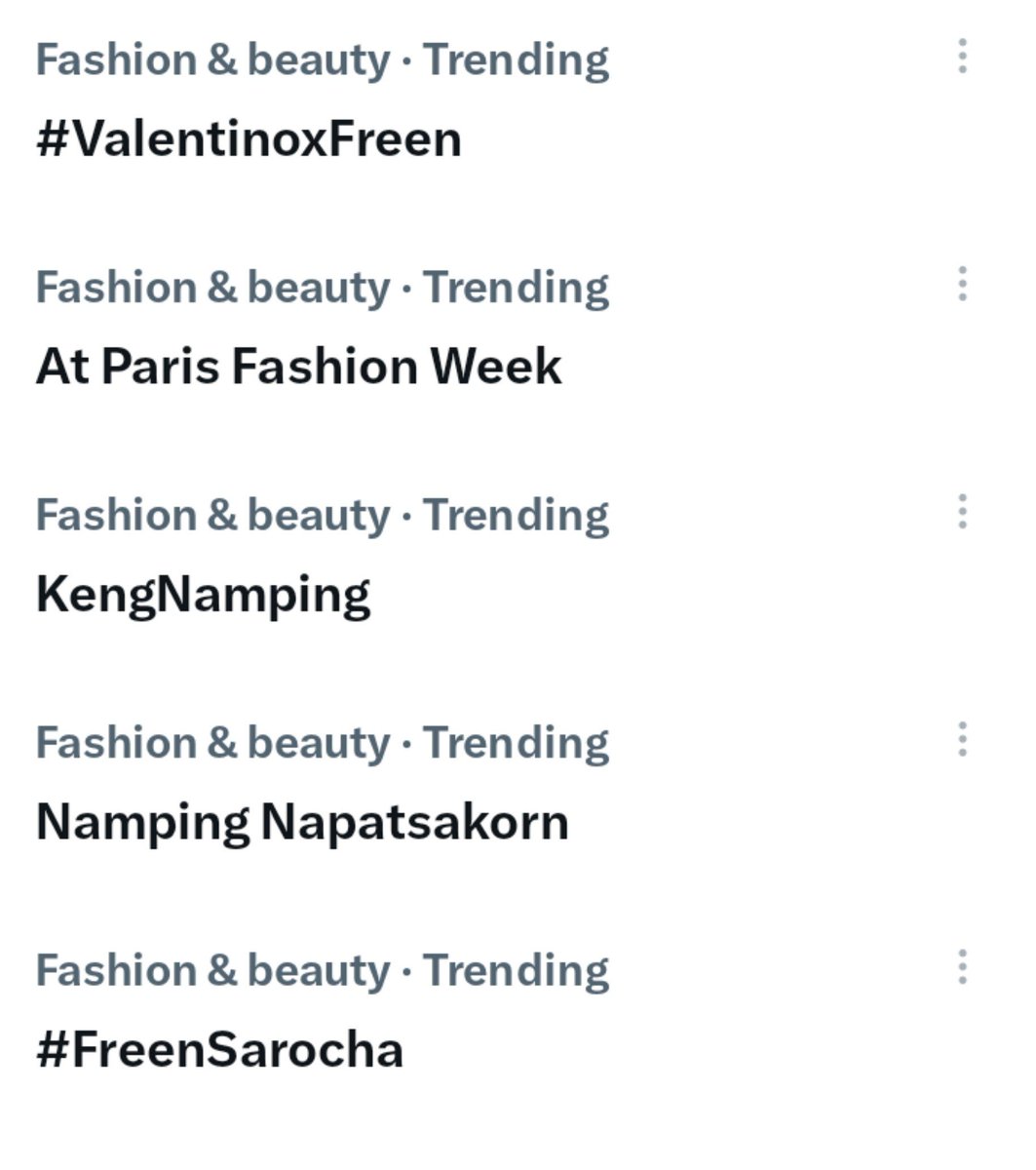jadhao_j25494's tweet photo. Freen two tags are trending in the fashion and beauty catagory 😍✨💥

@srchafreen
@ValentinoTH
@MaisonValentino

#PFW 
#srchafreen 
#FreenSarocha
#ValentinoxFreen 
#ValentinoGaravani https://t.co/HMYzA6E2dS