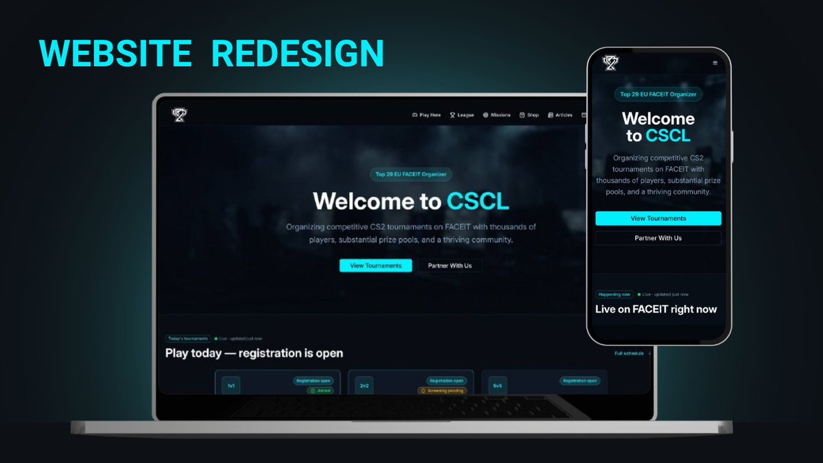 CSCL_EU's tweet photo. The new https://t.co/VSCUPoQP3G is live! 🚀
Rebuilt profiles & stats since March 2025 with a fresh layout & mobile support.
Drop your stats below! 👇
https://t.co/NBztmpNAqu
#CSCL #CS2 #FACEIT #Esports https://t.co/4KfozaEqGr