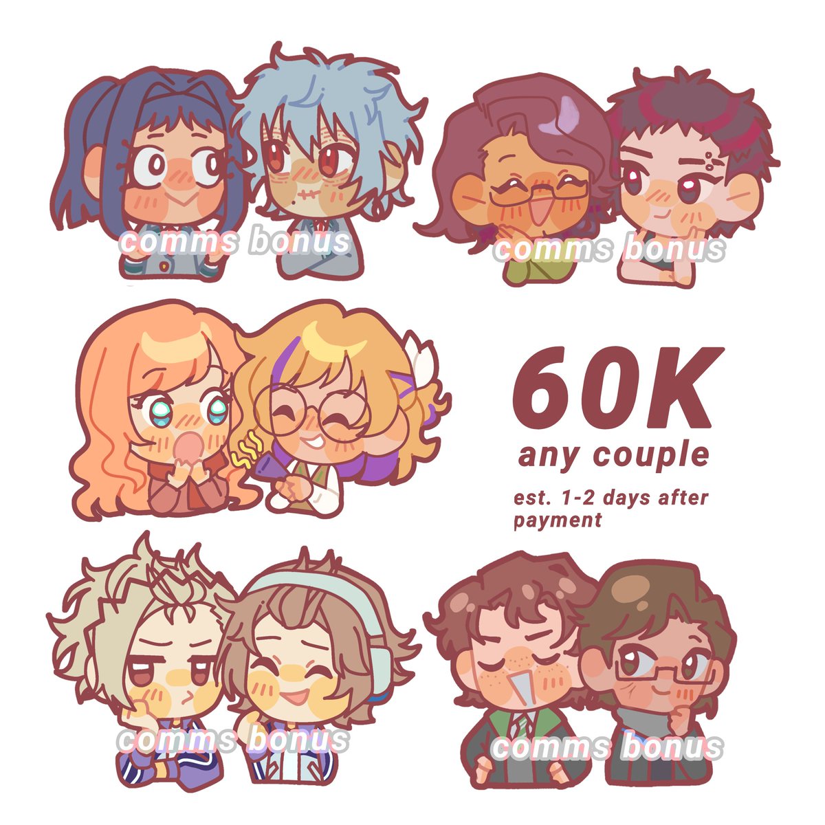 00maiZea00's tweet photo. Hiya aku buka limited promo chibi couple buat lokal yah

Kalo minat bisa langsung DM 🙆‍♀️
Slot aku apdet di thread⬇️

#maicms #artidn https://t.co/QiUHRLcDM1