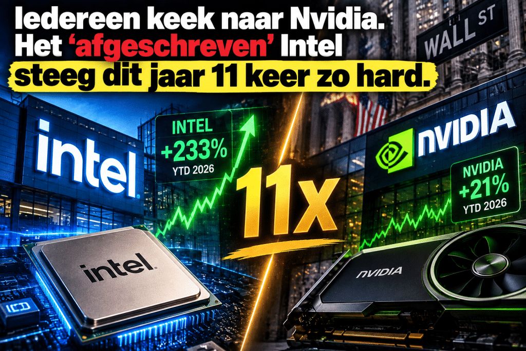 Beursvermogen's tweet photo. Iedereen keek naar Nvidia. Het ‘afgeschreven’ Intel steeg dit jaar 11 keer zo hard 

https://t.co/X8Y8Tv7NIc https://t.co/Lv5N2MmTjj